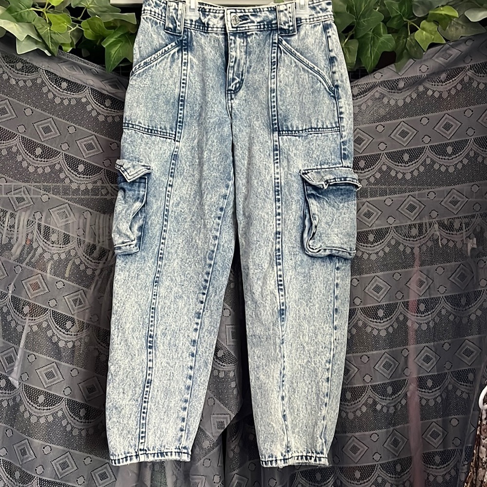 Wild Fable Acid Wash Denim Cargopants